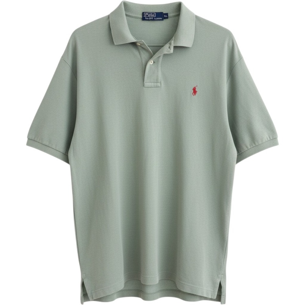 Polo Ralph Lauren Polo Shirt Mens XL Green Vintage Short Sleeve Pony